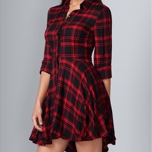 NWT Plaid high low dress